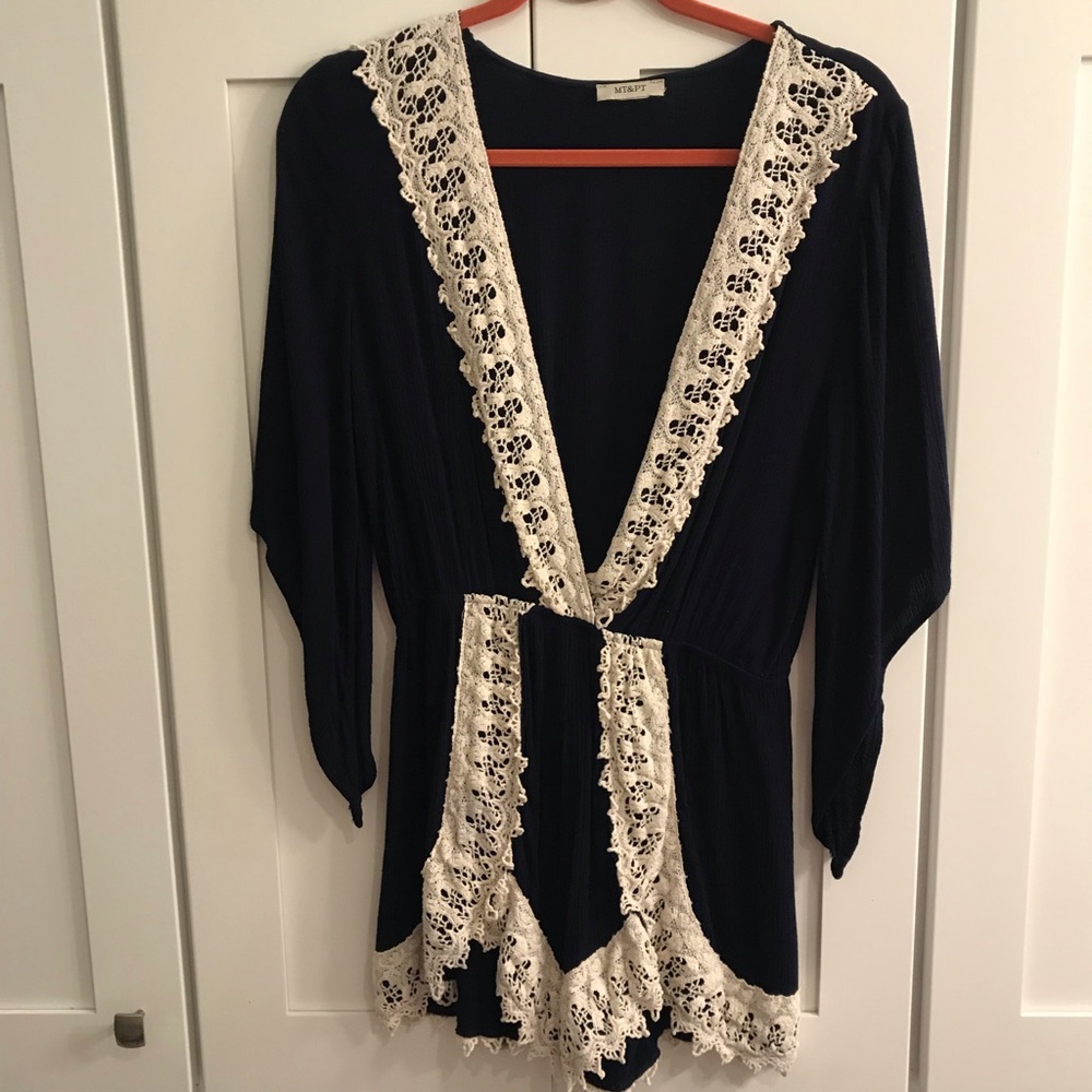 Navy Romper